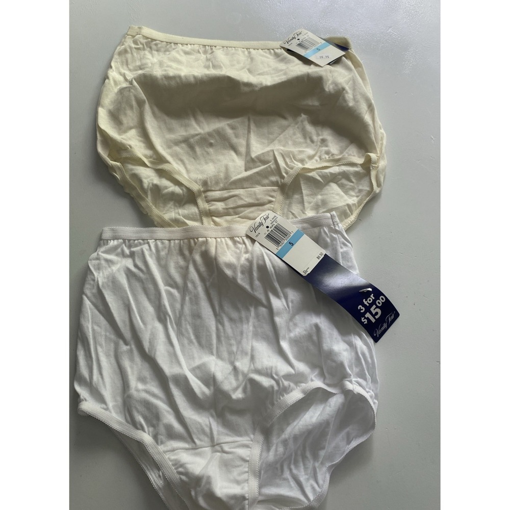 Vanity Fair Perfectly Yours Tailored Cotton Brief 15318 Lot Of 2